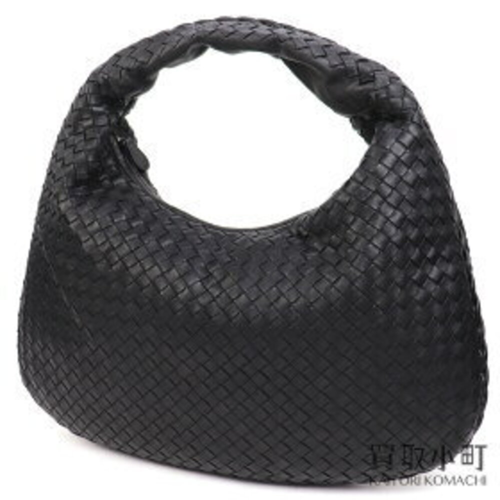 Bottega Veneta Nero Black Intrecciato Bag Nappa Hobo One Shoulder on Leather